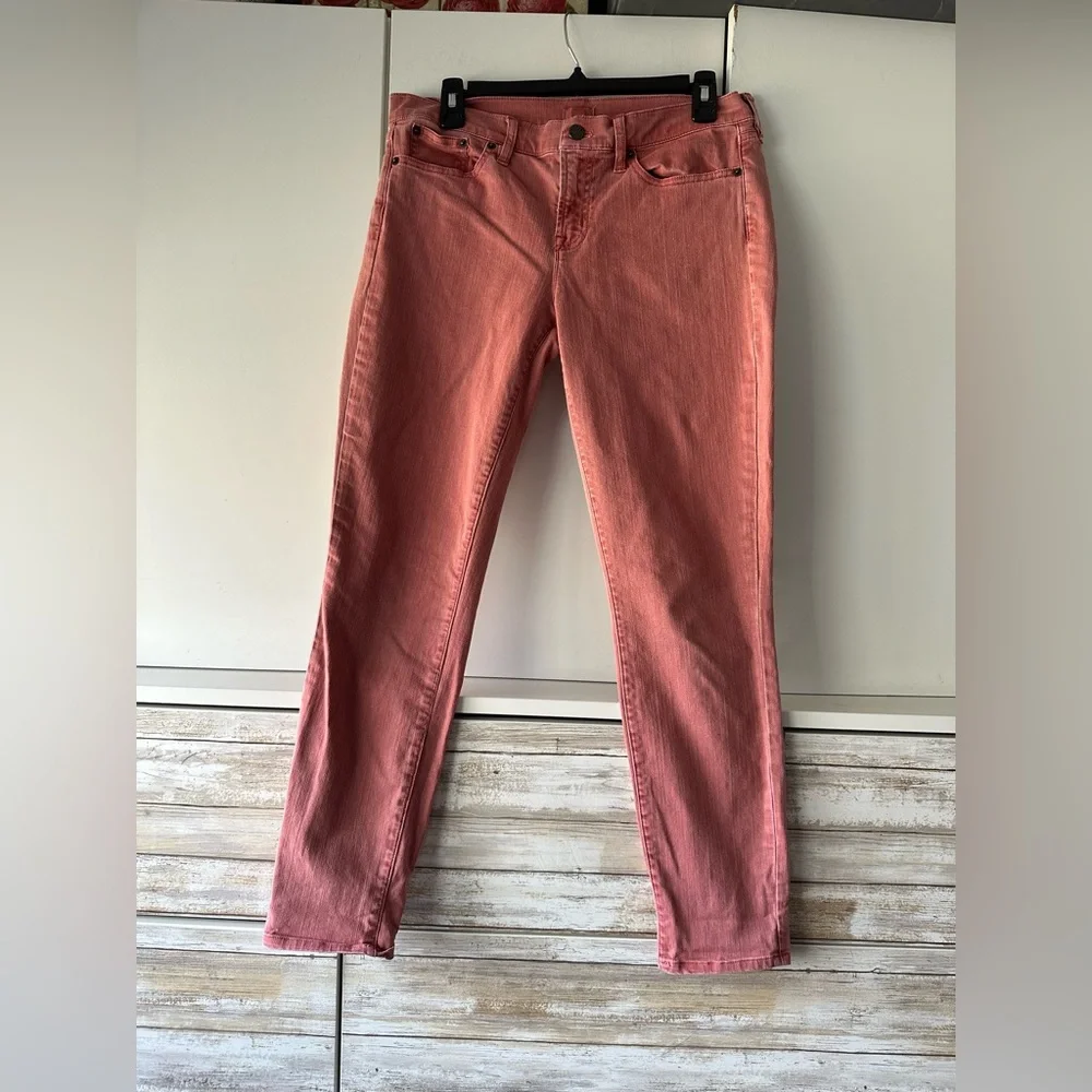 🪸 J.Crew Coral Straight Leg Jeans Women’s Size 29 Stretch Denim